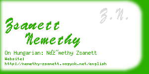 zsanett nemethy business card